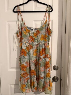 Forever 21 + Floral Tiered Mini Dress